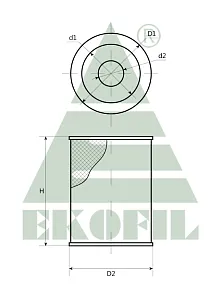 EKO-01.170 EKOFIL Воздушный фильтр EKO01170